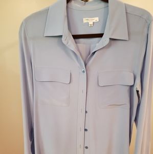 Equipment Blue Silk Shirt..size M